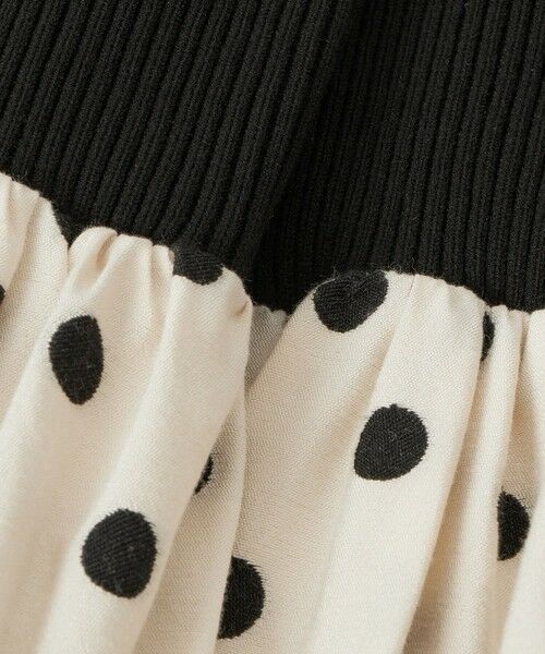 allureville / アルアバイル ロング・マキシ丈ワンピース | ドット柄ドッキングニットワンピース | 詳細13