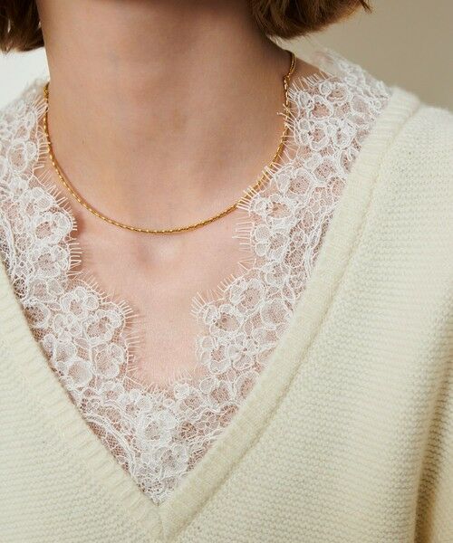 allureville / アルアバイル ニット・セーター | レースドッキングプルオーバー | 詳細2