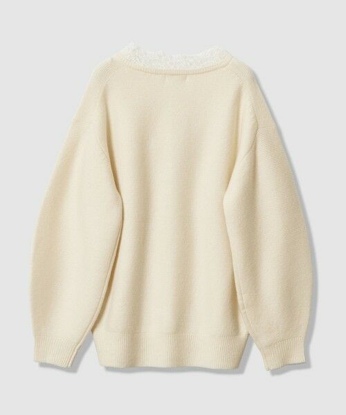 allureville / アルアバイル ニット・セーター | レースドッキングプルオーバー | 詳細4