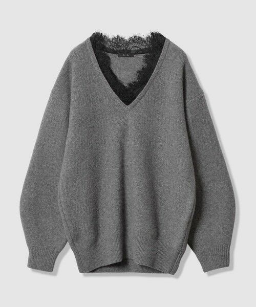 allureville / アルアバイル ニット・セーター | レースドッキングプルオーバー | 詳細12