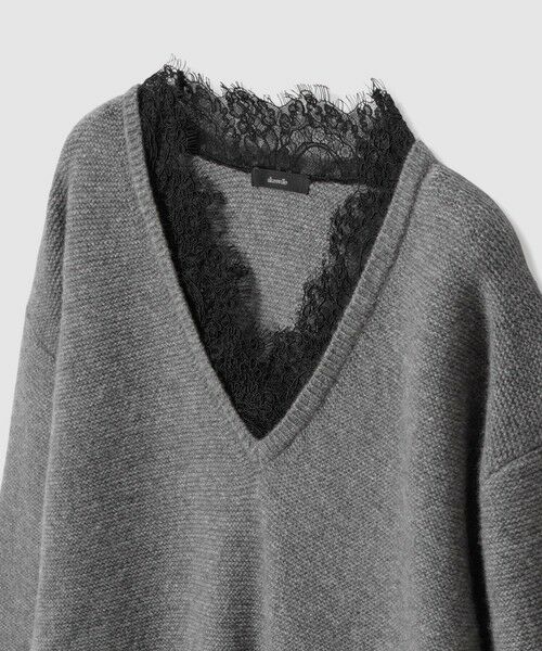 allureville / アルアバイル ニット・セーター | レースドッキングプルオーバー | 詳細14
