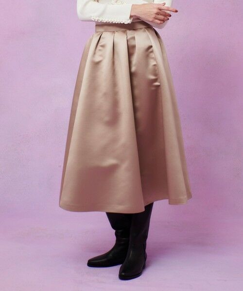 allureville / アルアバイル ミニ・ひざ丈スカート | 【LOULOU WILLOUGHBY】ヘビーサテンタックスカート | 詳細2