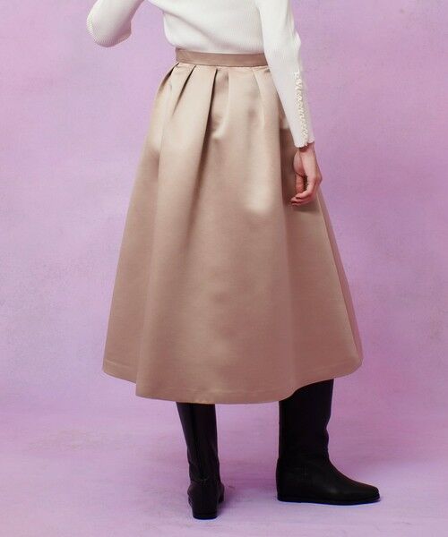 allureville / アルアバイル ミニ・ひざ丈スカート | 【LOULOU WILLOUGHBY】ヘビーサテンタックスカート | 詳細3