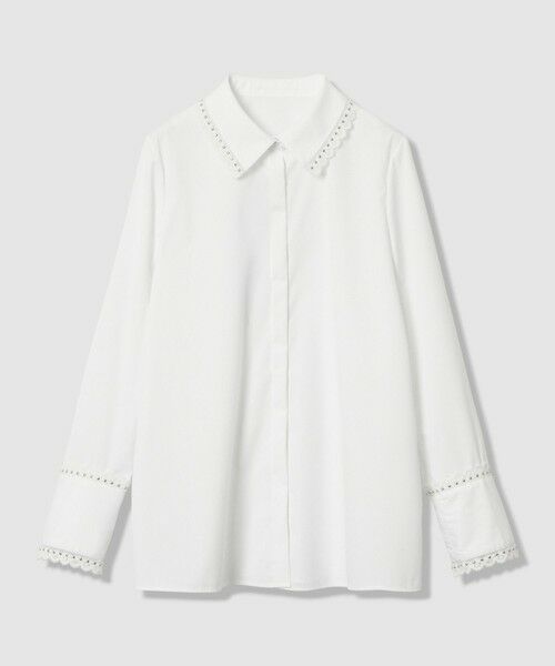 allureville / アルアバイル シャツ・ブラウス | 【LOULOU WILLOUGHBY】レーストリミングシャツ | 詳細6
