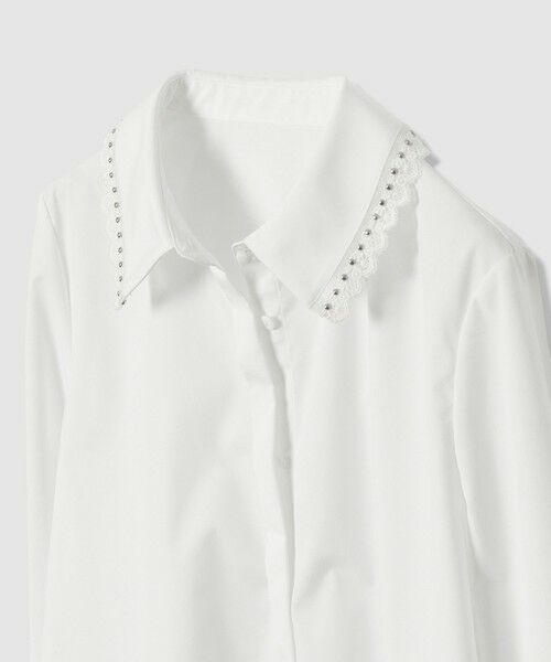 allureville / アルアバイル シャツ・ブラウス | 【LOULOU WILLOUGHBY】レーストリミングシャツ | 詳細8