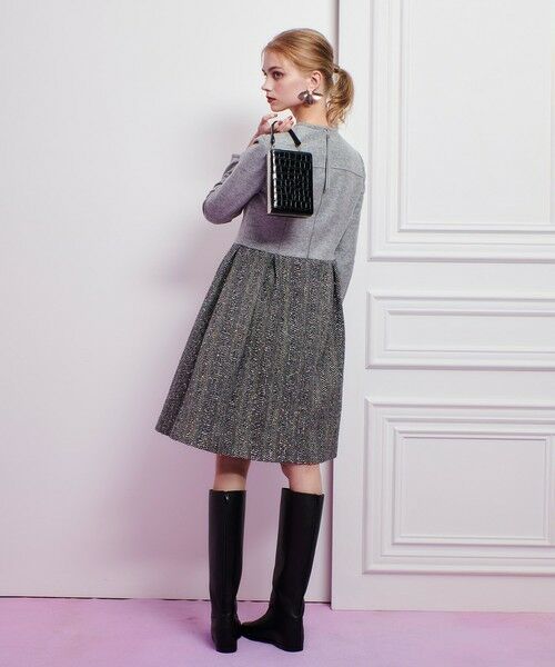 allureville / アルアバイル ロング・マキシ丈ワンピース | 【LOULOU WILLOUGHBY】LINTONラメツイードワンピース | 詳細4
