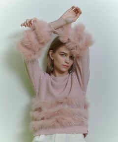 allureville / アルアバイル ニット・セーター | 【LOULOU WILLOUGHBY】フォックスファートリミングプルオーバー