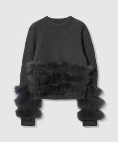 allureville / アルアバイル ニット・セーター | 【LOULOU WILLOUGHBY】フォックスファートリミングプルオーバー