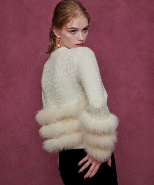 allureville / アルアバイル ニット・セーター | 【LOULOU WILLOUGHBY】フォックスファートリミングプルオーバー | 詳細2