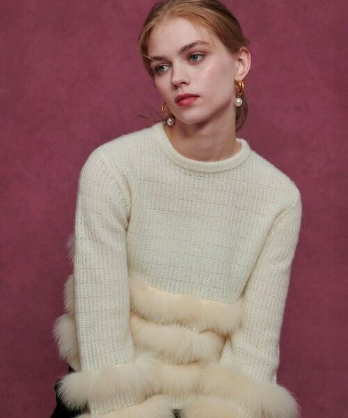 allureville / アルアバイル ニット・セーター | 【LOULOU WILLOUGHBY】フォックスファートリミングプルオーバー | 詳細4