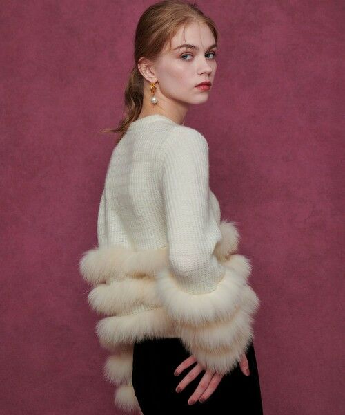 allureville / アルアバイル ニット・セーター | 【LOULOU WILLOUGHBY】フォックスファートリミングプルオーバー | 詳細5