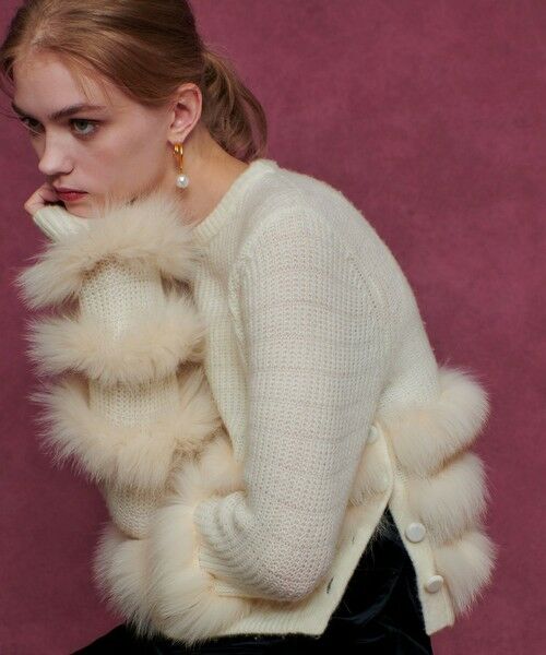 allureville / アルアバイル ニット・セーター | 【LOULOU WILLOUGHBY】フォックスファートリミングプルオーバー | 詳細6
