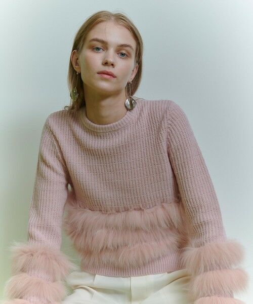 allureville / アルアバイル ニット・セーター | 【LOULOU WILLOUGHBY】フォックスファートリミングプルオーバー | 詳細14