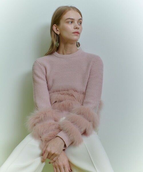 allureville / アルアバイル ニット・セーター | 【LOULOU WILLOUGHBY】フォックスファートリミングプルオーバー | 詳細15