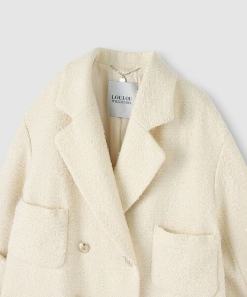 allureville / アルアバイル ダッフルコート | 【LOULOU WILLOUGHBY】ツイードダブルミドルコート | 詳細2