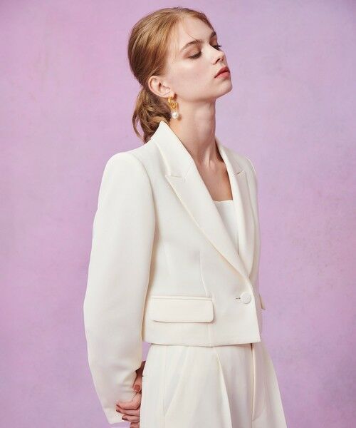 allureville / アルアバイル テーラードジャケット | 【LOULOU WILLOUGHBY】ダブルクロスショートジャケット | 詳細3