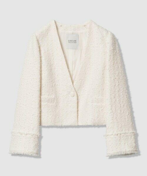 allureville / アルアバイル テーラードジャケット | 【LOULOU WILLOUGHBY】ファンシーツイードセーラージャケット | 詳細10