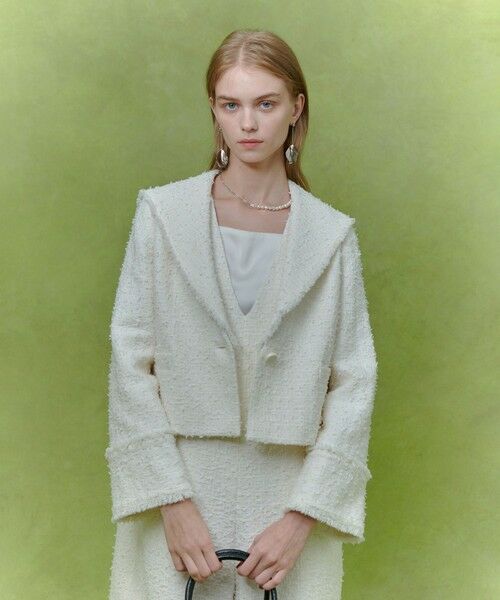allureville / アルアバイル テーラードジャケット | 【LOULOU WILLOUGHBY】ファンシーツイードセーラージャケット | 詳細7