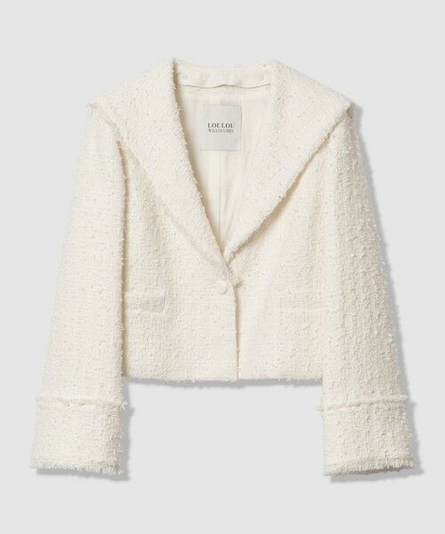 allureville / アルアバイル テーラードジャケット | 【LOULOU WILLOUGHBY】ファンシーツイードセーラージャケット | 詳細8