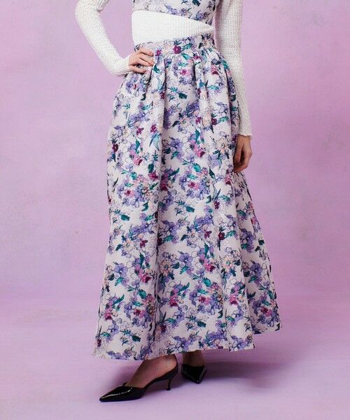 allureville / アルアバイル ロング・マキシ丈スカート | 【LOULOU WILLOUGHBY】LIMONTAフラワージャガードスカート | 詳細3