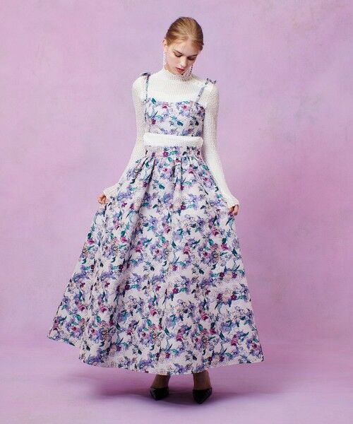 allureville / アルアバイル ロング・マキシ丈スカート | 【LOULOU WILLOUGHBY】LIMONTAフラワージャガードスカート | 詳細4