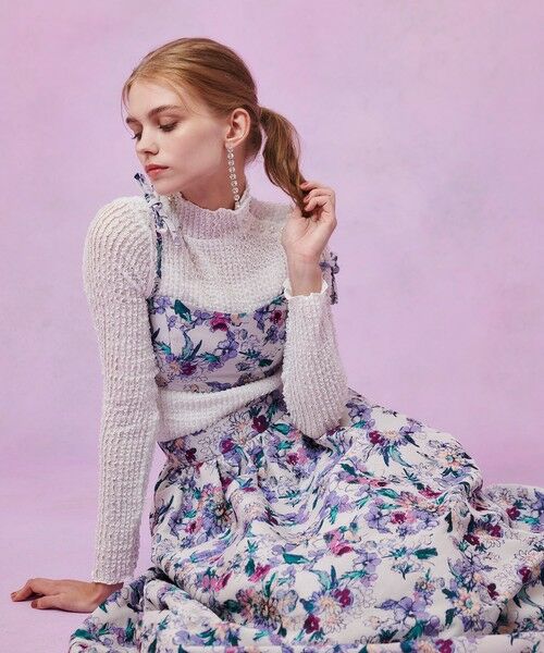 allureville / アルアバイル ロング・マキシ丈スカート | 【LOULOU WILLOUGHBY】LIMONTAフラワージャガードスカート | 詳細5