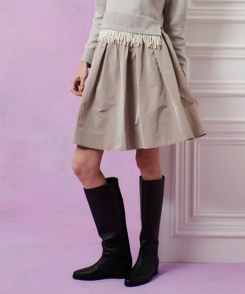 allureville / アルアバイル ロング・マキシ丈スカート | 【LOULOU WILLOUGHBY】タフタギャザースカート(グレージュ (15))