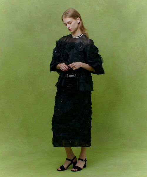 allureville / アルアバイル ミニ・ひざ丈スカート | 【LOULOU WILLOUGHBY】オーガンフラワータイトスカート | 詳細14