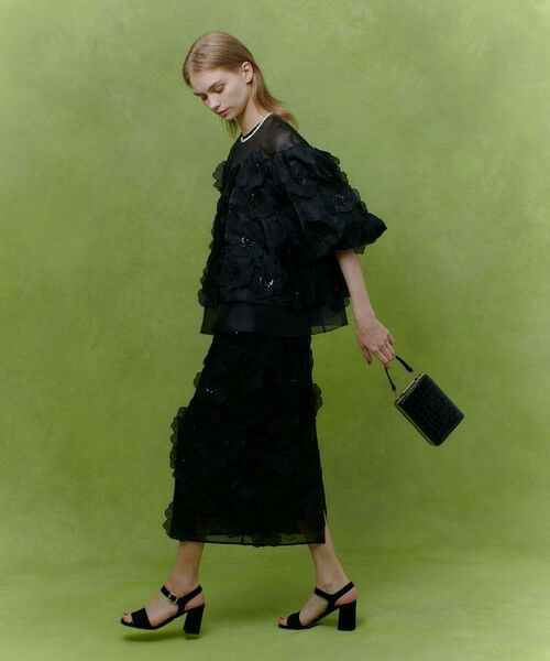 allureville / アルアバイル ミニ・ひざ丈スカート | 【LOULOU WILLOUGHBY】オーガンフラワータイトスカート | 詳細15