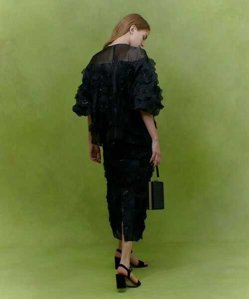 allureville / アルアバイル ミニ・ひざ丈スカート | 【LOULOU WILLOUGHBY】オーガンフラワータイトスカート | 詳細17