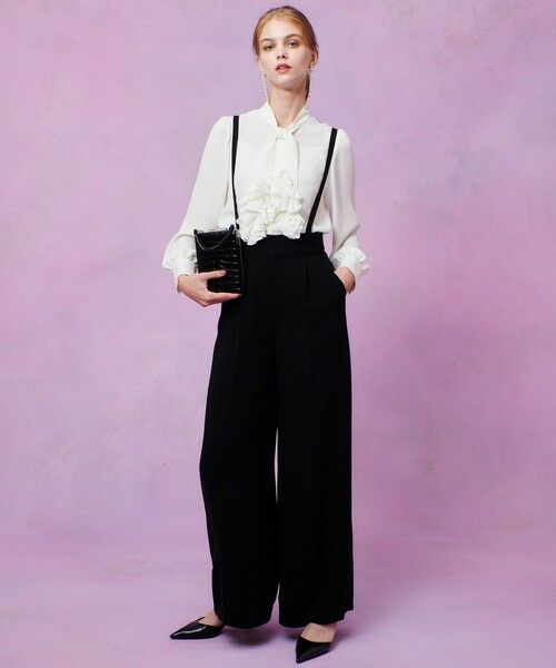 allureville / アルアバイル チノ・ワークパンツ | 【LOULOU WILLOUGHBY】ダブルクロスハイウエストサロペットパンツ | 詳細21