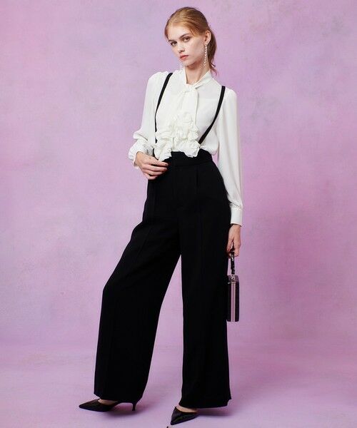 allureville / アルアバイル チノ・ワークパンツ | 【LOULOU WILLOUGHBY】ダブルクロスハイウエストサロペットパンツ | 詳細22