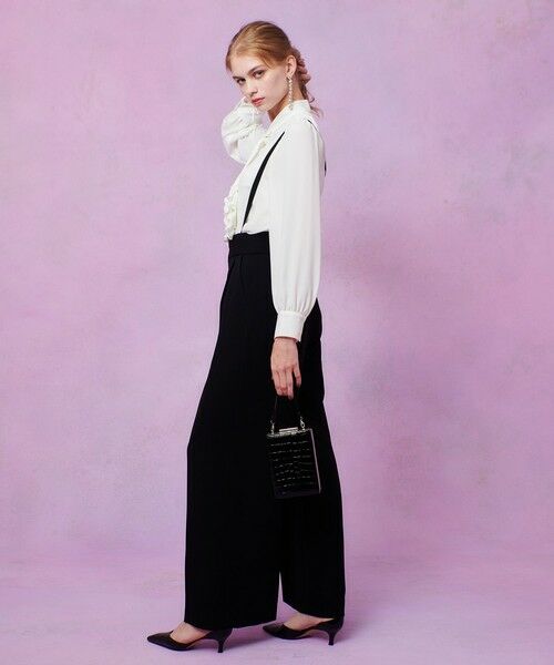 allureville / アルアバイル チノ・ワークパンツ | 【LOULOU WILLOUGHBY】ダブルクロスハイウエストサロペットパンツ | 詳細23