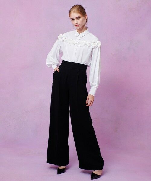 allureville / アルアバイル チノ・ワークパンツ | 【LOULOU WILLOUGHBY】ダブルクロスハイウエストサロペットパンツ | 詳細26