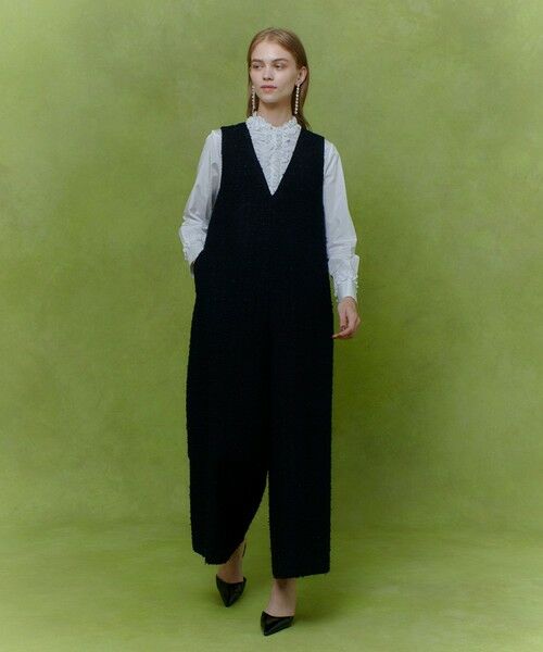 allureville / アルアバイル サロペット・オールインワン | 【LOULOU WILLOUGHBY】ファンシーツイードオールインワン | 詳細10