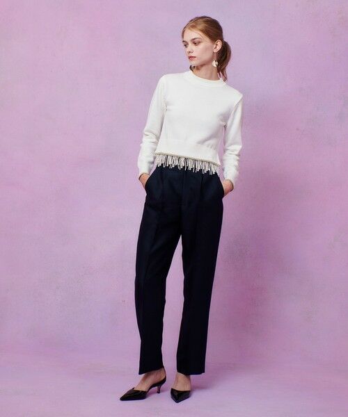 allureville / アルアバイル その他パンツ | 【LOULOU WILLOUGHBY】シルクウールツイルタックパンツ | 詳細13