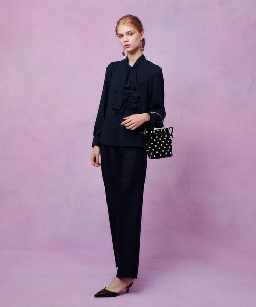 allureville / アルアバイル その他パンツ | 【LOULOU WILLOUGHBY】シルクウールツイルタックパンツ | 詳細14