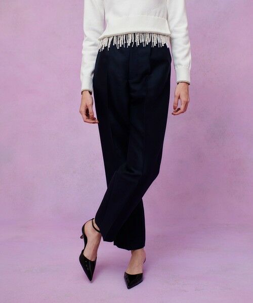 allureville / アルアバイル その他パンツ | 【LOULOU WILLOUGHBY】シルクウールツイルタックパンツ | 詳細9