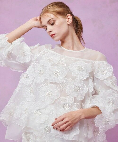 allureville / アルアバイル シャツ・ブラウス | 【LOULOU WILLOUGHBY】オーガンフラワーブラウス | 詳細2