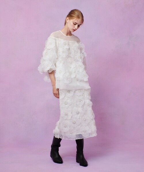 allureville / アルアバイル シャツ・ブラウス | 【LOULOU WILLOUGHBY】オーガンフラワーブラウス | 詳細6