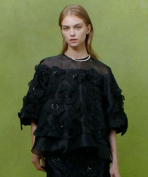 allureville / アルアバイル シャツ・ブラウス | 【LOULOU WILLOUGHBY】オーガンフラワーブラウス | 詳細13