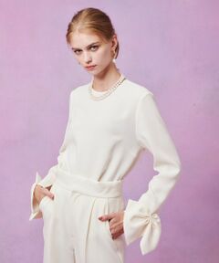 allureville / アルアバイル シャツ・ブラウス | 【LOULOU WILLOUGHBY】ダブルクロス袖リボンブラウス