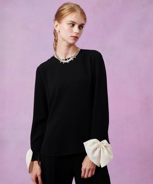 allureville / アルアバイル シャツ・ブラウス | 【LOULOU WILLOUGHBY】ダブルクロス袖リボンブラウス | 詳細6