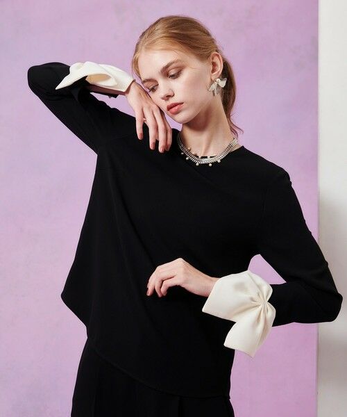 allureville / アルアバイル シャツ・ブラウス | 【LOULOU WILLOUGHBY】ダブルクロス袖リボンブラウス | 詳細7