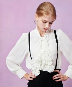 allureville / アルアバイル シャツ・ブラウス | 【LOULOU WILLOUGHBY】ペタルフリルボウタイブラウス