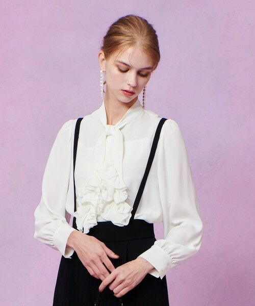 allureville / アルアバイル シャツ・ブラウス | 【LOULOU WILLOUGHBY】ペタルフリルボウタイブラウス | 詳細1