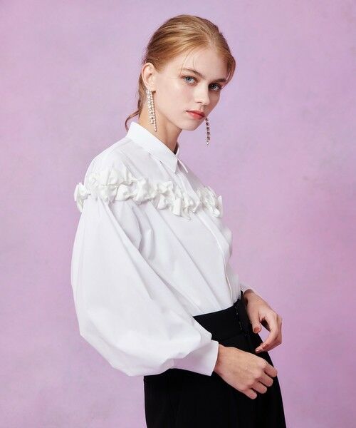 allureville / アルアバイル シャツ・ブラウス | 【LOULOU WILLOUGHBY】メニーリボンパフスリーブシャツ | 詳細2