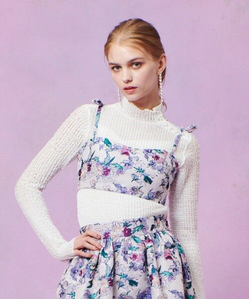 allureville / アルアバイル シャツ・ブラウス | 【LOULOU WILLOUGHBY】LIMONTAフラワージャガードビスチェ | 詳細2