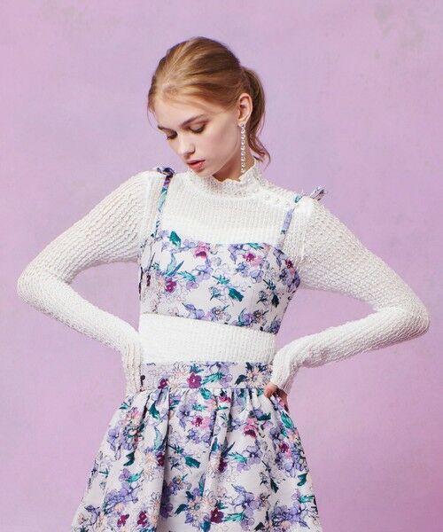 allureville / アルアバイル シャツ・ブラウス | 【LOULOU WILLOUGHBY】LIMONTAフラワージャガードビスチェ | 詳細3