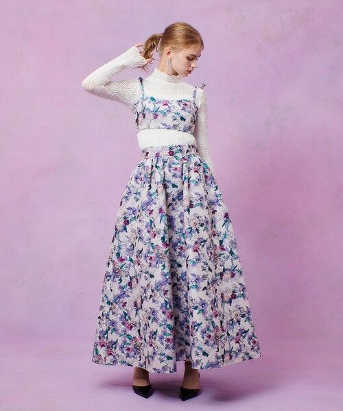 allureville / アルアバイル シャツ・ブラウス | 【LOULOU WILLOUGHBY】LIMONTAフラワージャガードビスチェ | 詳細5